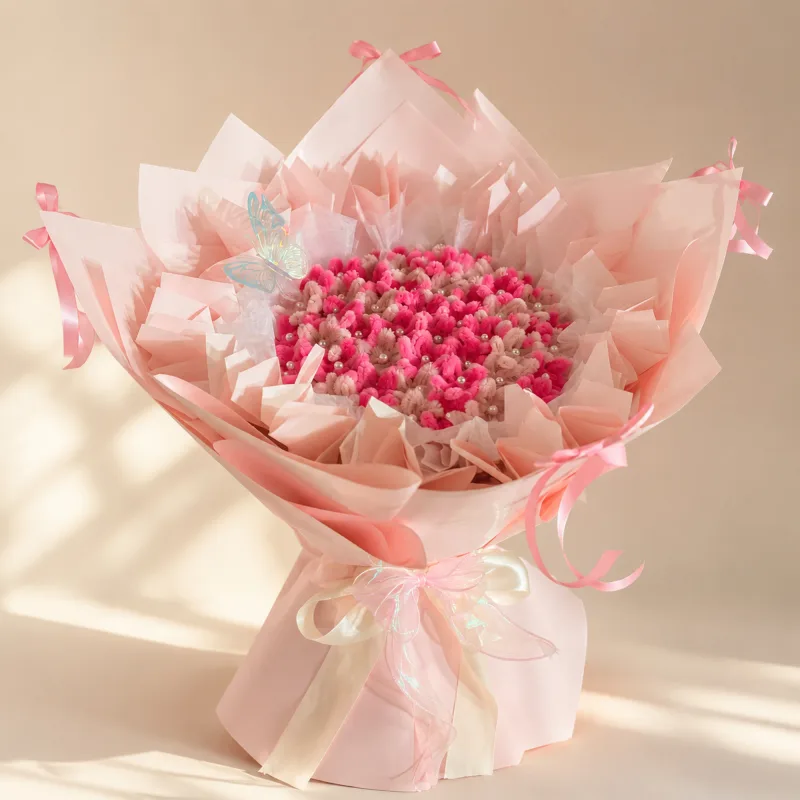 Daisy Pink Bouquet view 4