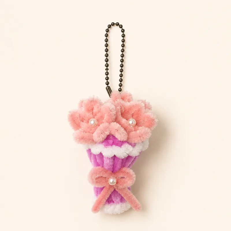 Sweetheart Bouquet — handmade pipe-cleaner flowers