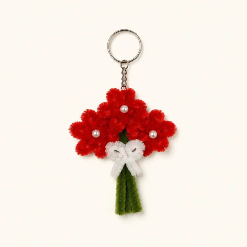 Mini Bouquet — handmade pipe-cleaner flowers
